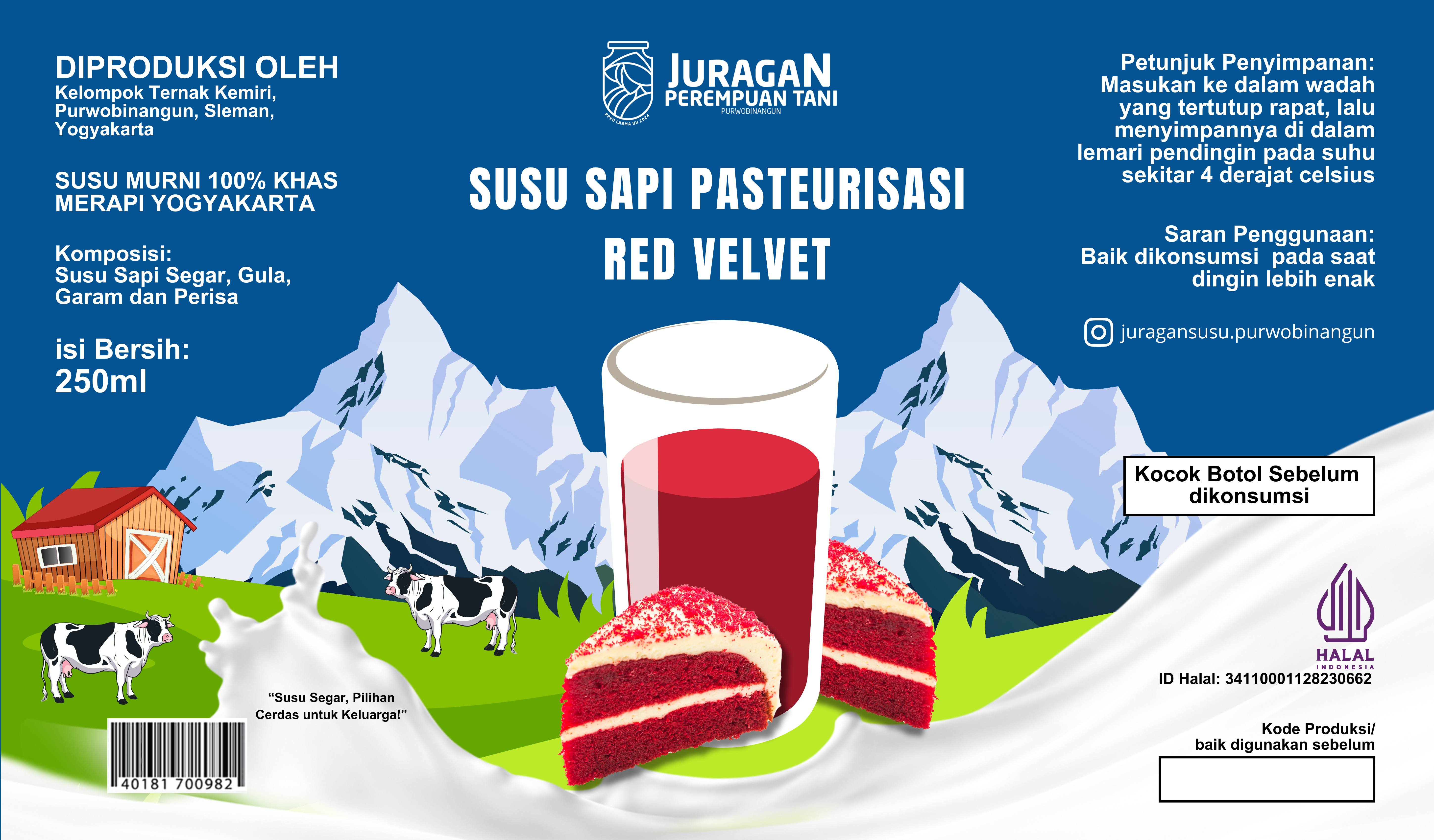 Susu Sapi Pasteurisasi Red Velvet